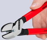 KNIPEX Kraftseitenschneider 140 mm poliert Form 0 – 20 % Kraftersparnis, Kunststoffüberzug