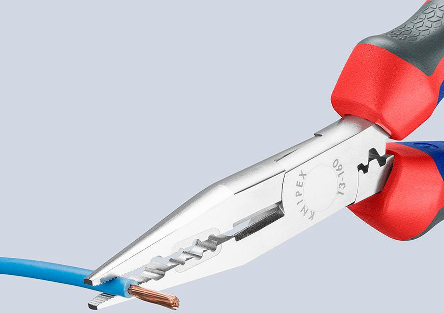 KNIPEX Verdrahtungszange 160 mm für 0,5-0,75/1,5/2,5 mm², verchromt, Comfort-Griff