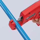 KNIPEX Rohrschneider für Kunststoffrohre Ø 6-35 mm, 185 mm, Aluminium-Druckguss