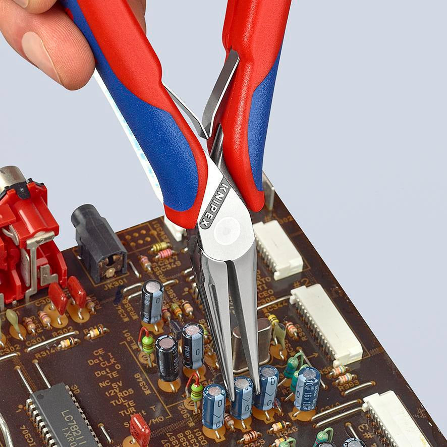 KNIPEX Elektronik-Greifzange 115 mm mit flachbreiten Backen und Kunststoffüberzug