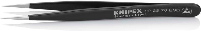 KNIPEX Präzisionspinzette 110 mm, gerade, fein, rostfrei, antimagnetisch, ESD