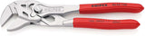 KNIPEX Zangenschlüssel 400 mm – Spannweite 85 mm, verchromt, mit Kunststoffüberzug