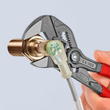 KNIPEX Zangenschlüssel 250 mm, Spannweite 52 mm, mit Kunststoffüberzug und Einstellskala