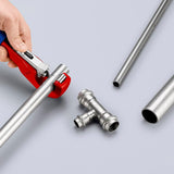 KNIPEX Rohrabschneider TubiX® 6-35 mm – QuickLock-Einhandschnellfixierung für Kupfer, Messing, Edelstahl