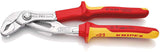 KNIPEX Wasserpumpenzange Cobra® 250 mm VDE-isoliert bis 1000 V – 24 Einstellpositionen, Spannweite 46 mm