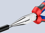 KNIPEX Flachrundzange 140 mm mit Schneide – Radiozange, verchromt, Mehrkomponenten-Hüllen