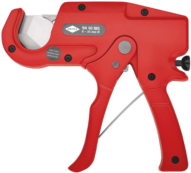 KNIPEX Rohrschneider für Kunststoffrohre Ø 6-35 mm, 185 mm, Aluminium-Druckguss