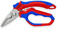 KNIPEX Elektriker-/Handwerkerschere 160 mm mit Mehrkomponenten-Hüllen und Crimpstellen