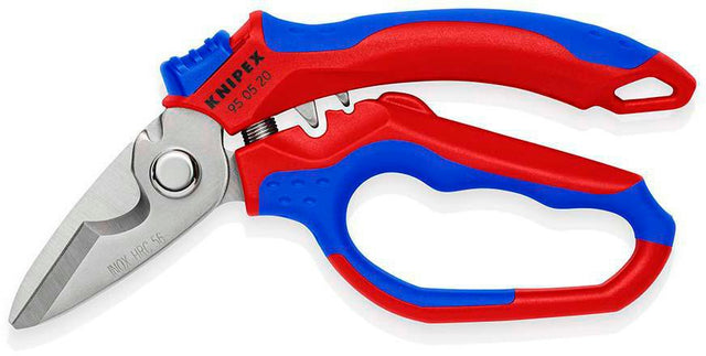 KNIPEX Elektriker-/Handwerkerschere 160 mm mit Mehrkomponenten-Hüllen und Crimpstellen