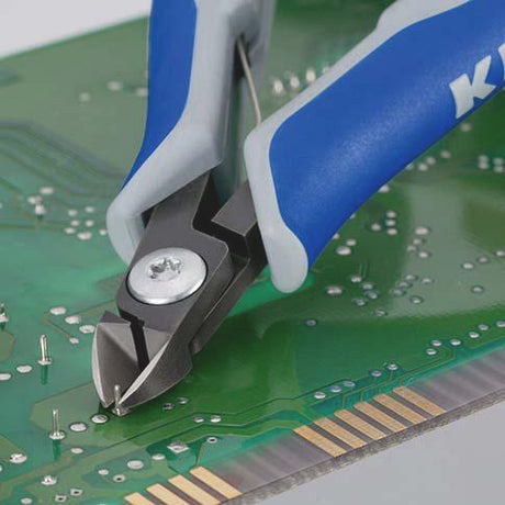 KNIPEX Präzisions-Elektronik-Seitenschneider 120 mm Form 2, poliert, ohne Facette