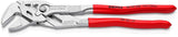 KNIPEX Zangenschlüssel 400 mm – Spannweite 85 mm, verchromt, mit Kunststoffüberzug