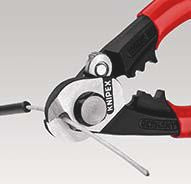 KNIPEX Drahtseilschere 190 mm – für harte Drahtseile, Kabel und Rundstahl, poliert