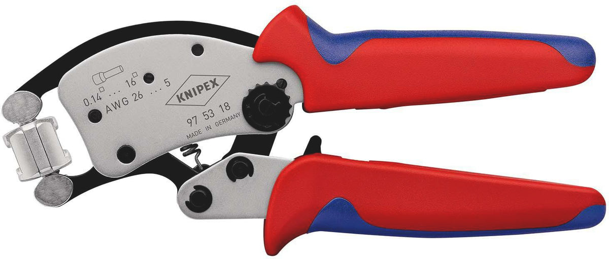 KNIPEX Crimpzange Twistor16 – Selbsteinstellend, 0,14–16 mm², 200 mm, brüniert