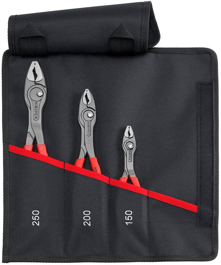 KNIPEX Greifzangenset TwinGrip® 3-teilig atramentiert in Rolltasche