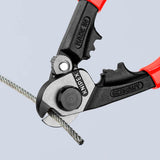 KNIPEX Drahtseilschere 190 mm – für harte Drahtseile, Kabel und Rundstahl, poliert