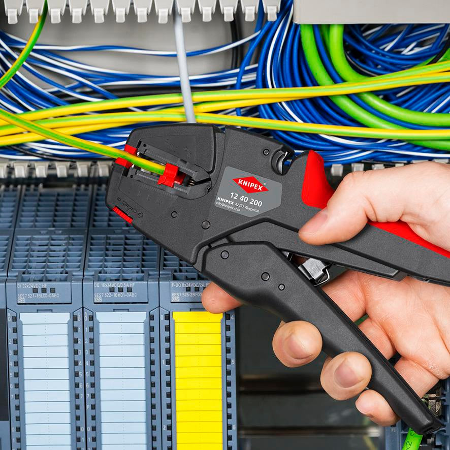 KNIPEX Automatikabisolierzange EvoStrip 200 mm für 0,03-10 mm² – selbsteinstellend, mit Drahtschneider