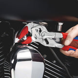 KNIPEX Zangenschlüssel 400 mm – Spannweite 85 mm, verchromt, mit Kunststoffüberzug