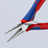 KNIPEX Elektronik-Greifzange 115 mm mit flachbreiten Backen und Kunststoffüberzug