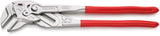 KNIPEX Zangenschlüssel 400 mm – Spannweite 85 mm, verchromt, mit Kunststoffüberzug