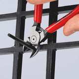 KNIPEX Seitenschneider für Kunststoffe 180 mm mit Kunststoffüberzug und Öffnungsfeder