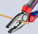 KNIPEX Kombizange 160 mm mit Comfort-Griff – polierter Kopf, induktiv gehärtete Schneiden