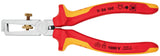 KNIPEX Abisolierzange 160 mm VDE-isoliert mit Öffnungsfeder und Mehrkomponenten-Hüllen