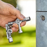 KNIPEX Schaltschrankschlüssel TwinKey® mit 6 Funktionen und Magnet-Verbindung