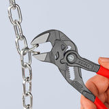 KNIPEX Zangenschlüssel 250 mm, Spannweite 52 mm, mit Kunststoffüberzug und Einstellskala