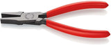 KNIPEX Flachzange 140 mm, Kopf poliert, schwarz atramentiert, Kunststoffüberzug