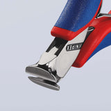 KNIPEX Elektronik-Vornschneider 115 mm Form 0 – Präzisionszange für feinste Schneidarbeiten