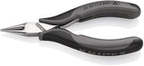 KNIPEX Elektronik-Greifzange ESD 115 mm – flachbreite Backen, spiegelpoliert, Form 3