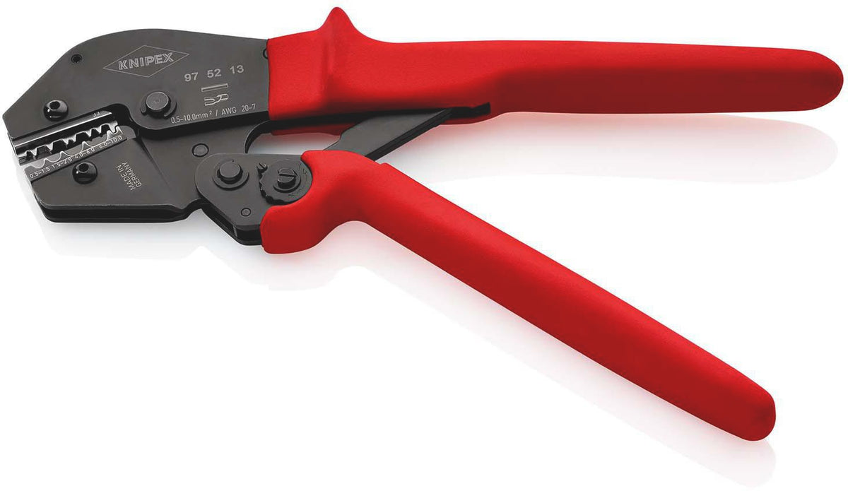 KNIPEX Crimpzange 250 mm – Für unisolierte Kabelschuhe und Verbinder, 2x6, 2x10, 2x16 mm²