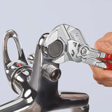 KNIPEX Zangenschlüssel 400 mm – Spannweite 85 mm, verchromt, mit Kunststoffüberzug
