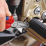 KNIPEX Flachzange 140 mm, Kopf poliert, schwarz atramentiert, Kunststoffüberzug