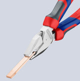 KNIPEX Kraftkombizange 180 mm verchromt mit Comfort-Griff – 35 % Kraftersparnis