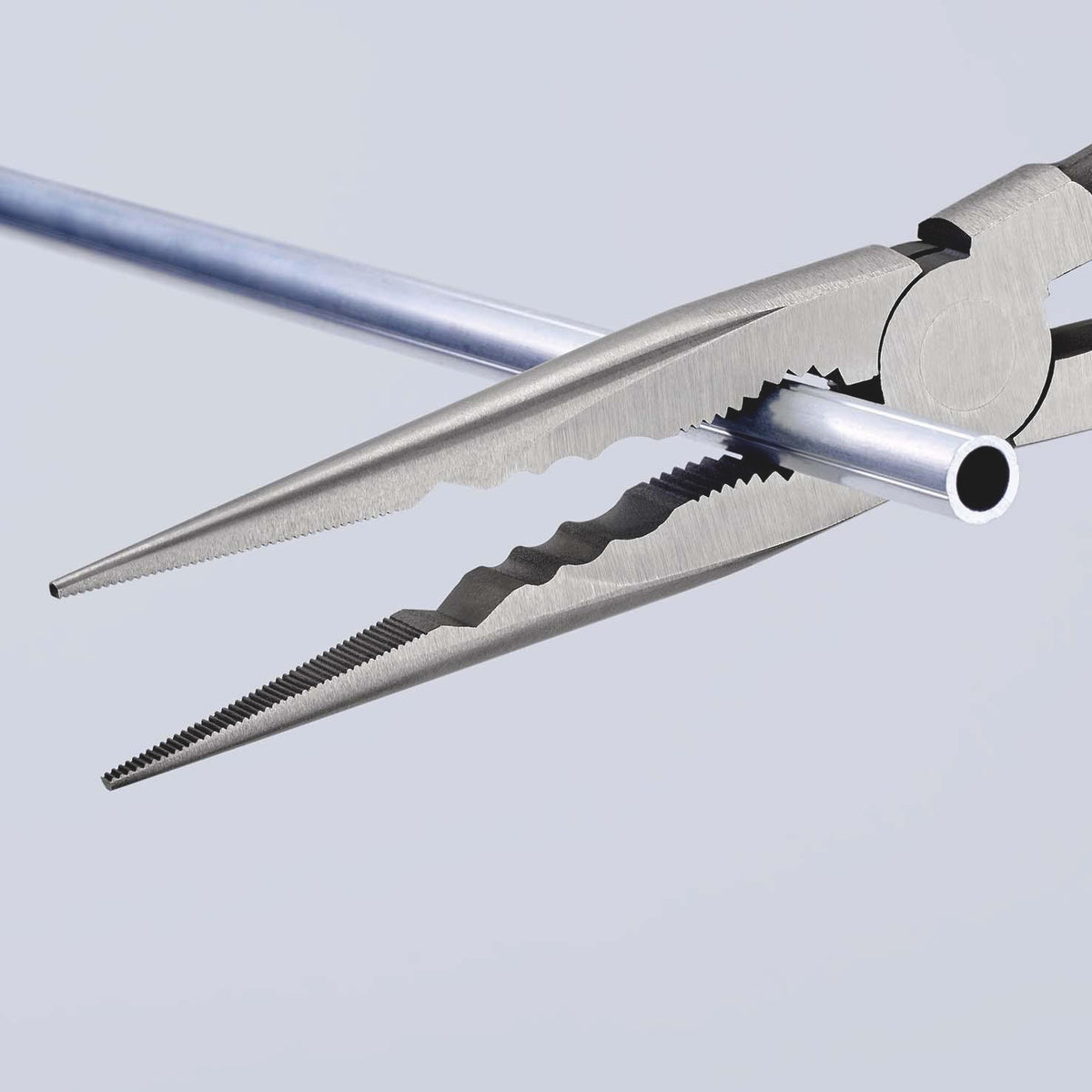 KNIPEX Montierzange 280 mm mit poliertem Kopf und Kunststoffüberzug – Spezialzange für schwer zugängliche Stellen