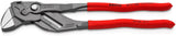 KNIPEX Zangenschlüssel 250 mm, Spannweite 52 mm, mit Kunststoffüberzug und Einstellskala