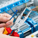 KNIPEX Elektroinstallationszange 200 mm VDE isoliert – Multifunktionszange mit Öse