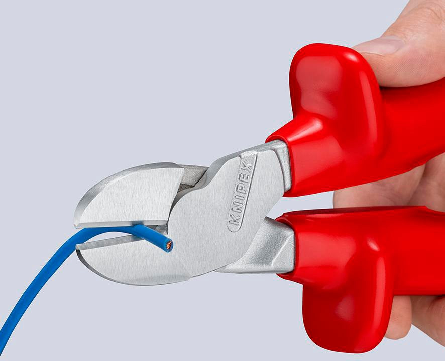KNIPEX Kraftseitenschneider VDE 250 mm – 20 % Kraftersparnis, isoliert bis 1000 V