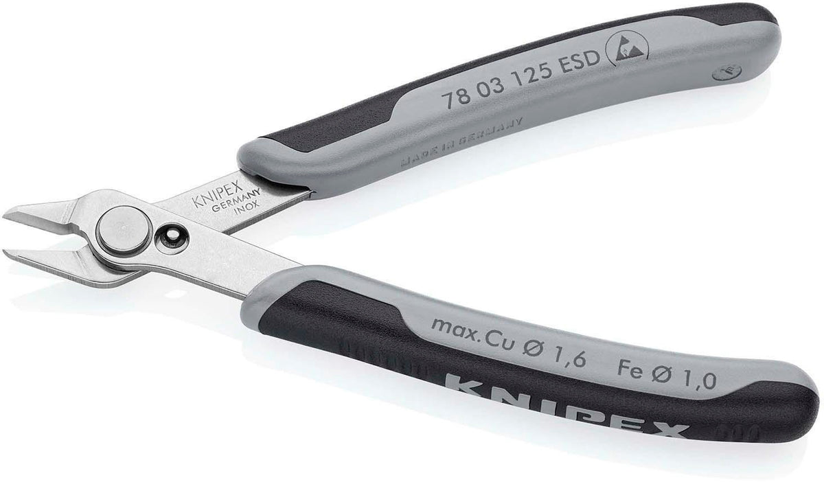 KNIPEX Elektronik-Seitenschneider Super-Knips® 140 mm – ESD, poliert, für feinste Schneidarbeiten