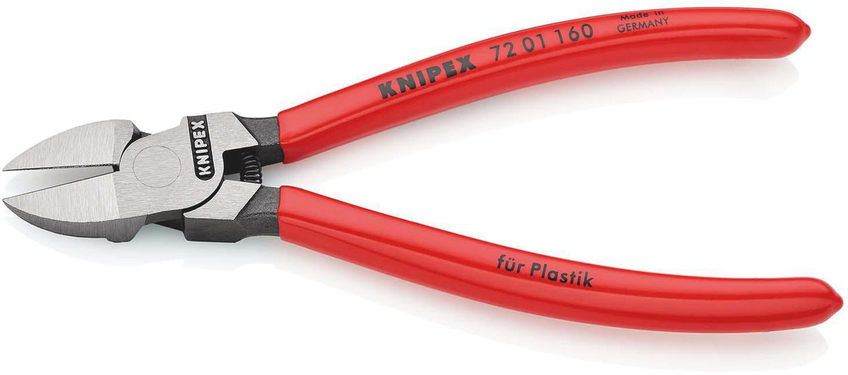KNIPEX Seitenschneider für Kunststoffe 180 mm mit Kunststoffüberzug und Öffnungsfeder