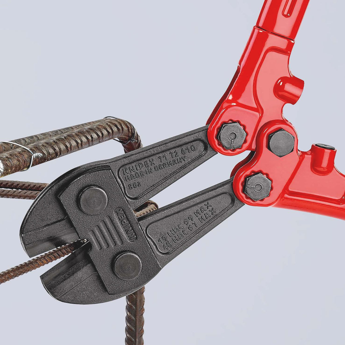 KNIPEX Bolzenschneider 460 mm mit Mehrkomponenten-Hüllen – für harten Draht bis 5 mm