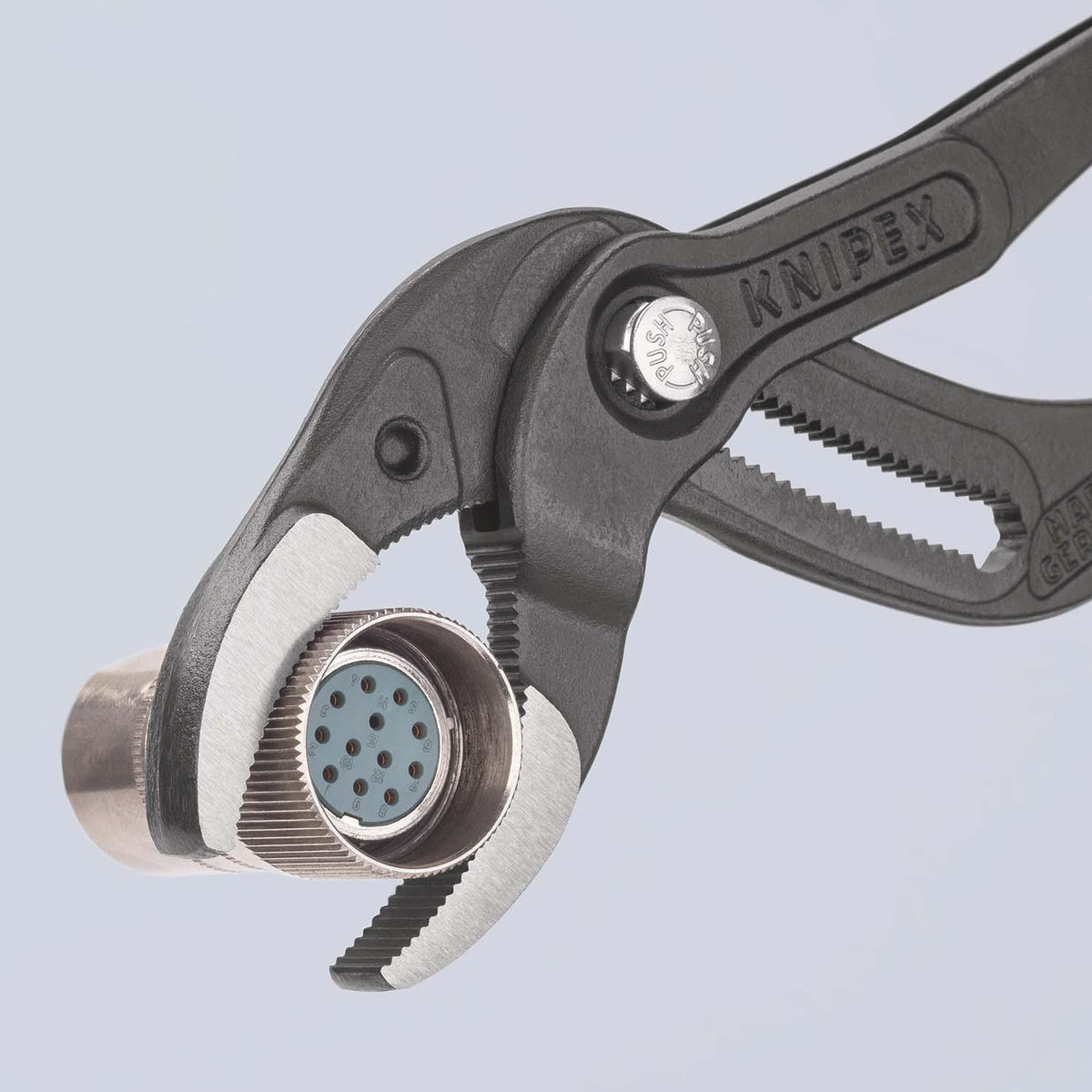 KNIPEX Syphon-/Connectorenzange L.250mm Spann-W.25-80mm schwarz atramentiert