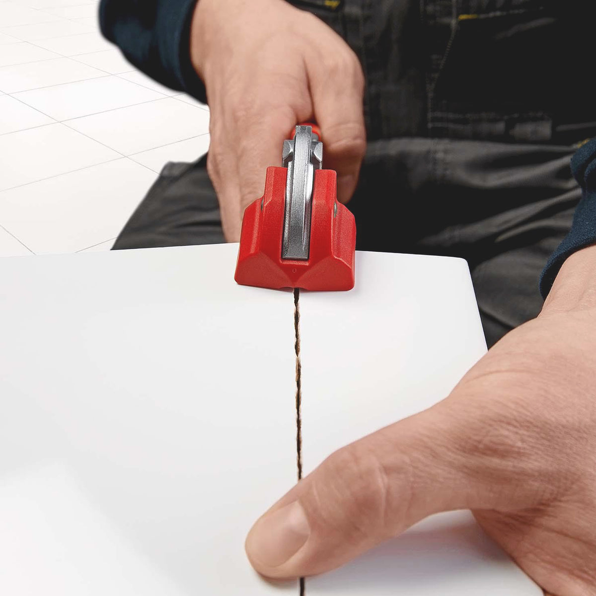KNIPEX Fliesenlochzange 250 mm aus Chrom-Vanadium-Stahl mit Kunststoffüberzug