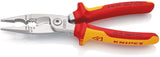 KNIPEX Elektroinstallationszange 200 mm VDE isoliert – Multifunktionszange mit Öse