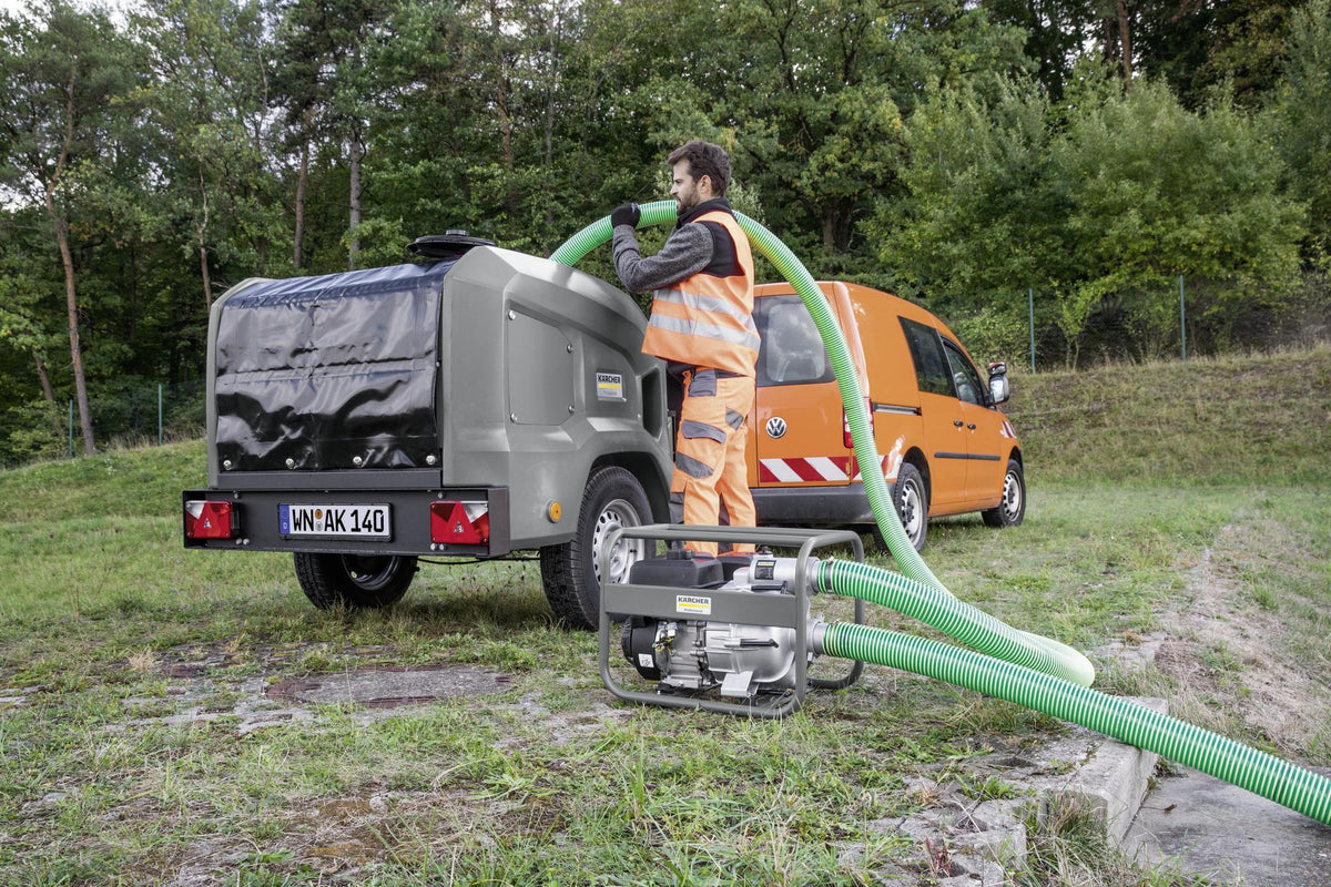 KÄRCHER Absaugschlauch DN 75 mm grün, 5 m – PVC Schlauch für Schmutzwasserpumpen
