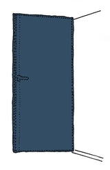 KIRCHNER SIMPROFLEX Fensterschutz 125 cm x 160 cm – Transparente Schutzhülle für Türflügel