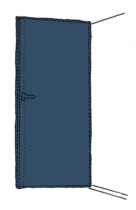KIRCHNER SIMPROFLEX Fensterschutz 125 cm x 160 cm – Transparente Schutzhülle für Türflügel