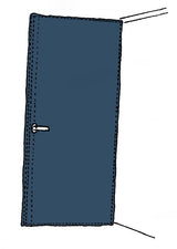 KIRCHNER SIMPROFLEX Fensterschutz 125 cm x 160 cm – Transparente Schutzhülle für Türflügel