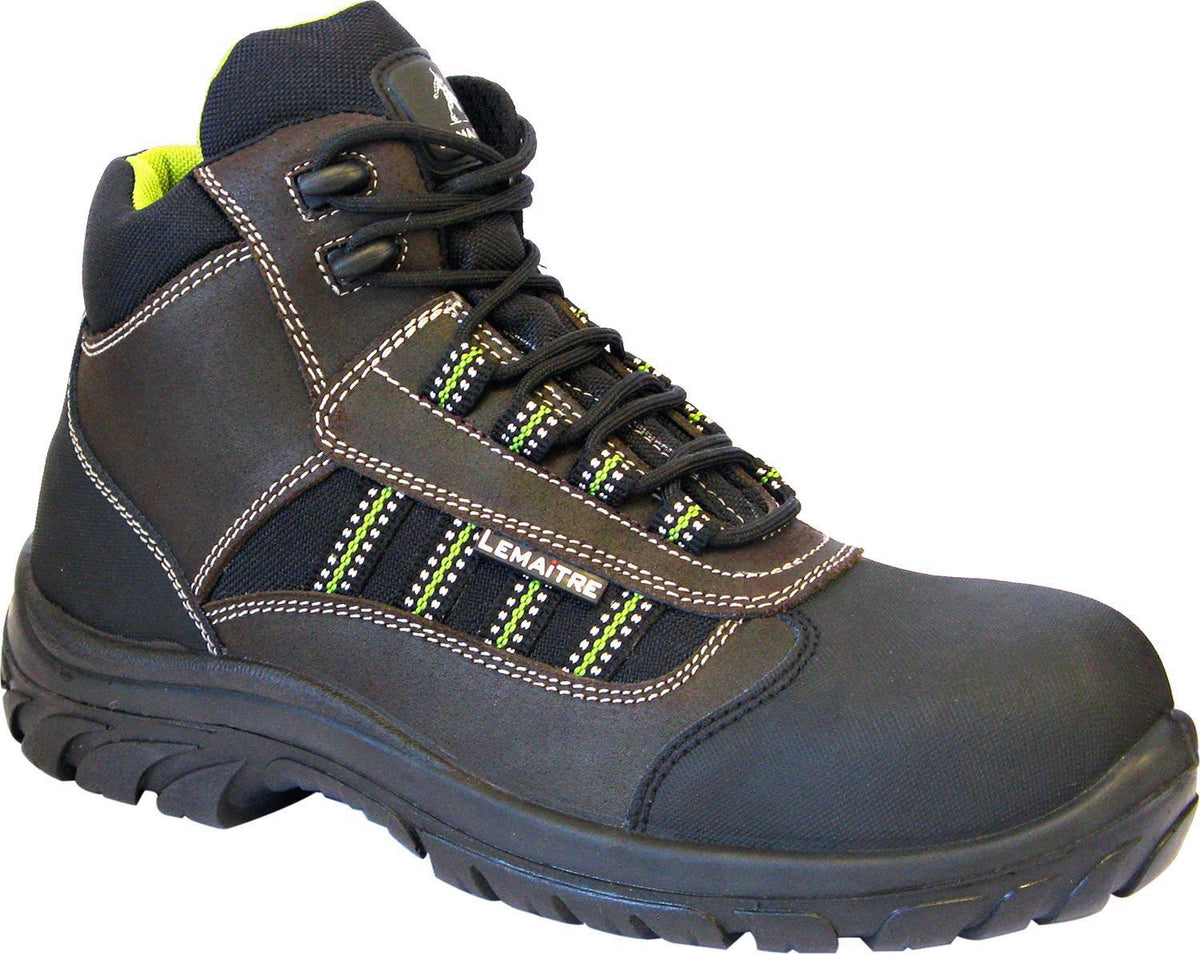 LEMAITRE Sicherheitsstiefel Danube S3 SRC Gr. 35 Leder/Textil schwarz/braun